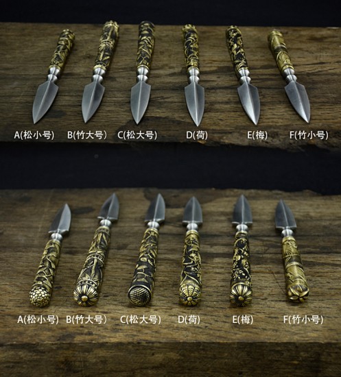 Longquan tea knife handmade tea knife stainless steel Pu'er tea knife black tea knife accessories ancient horse tea knife kung fu tea set