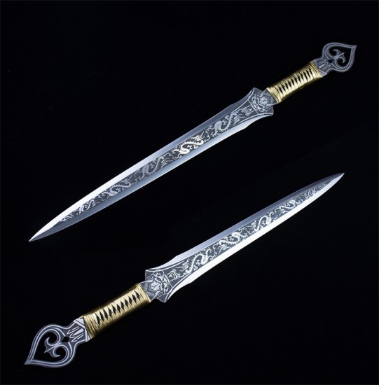 Longquan sword handmade forging modern integrated Han sword body collectible blade film and television sword collection process