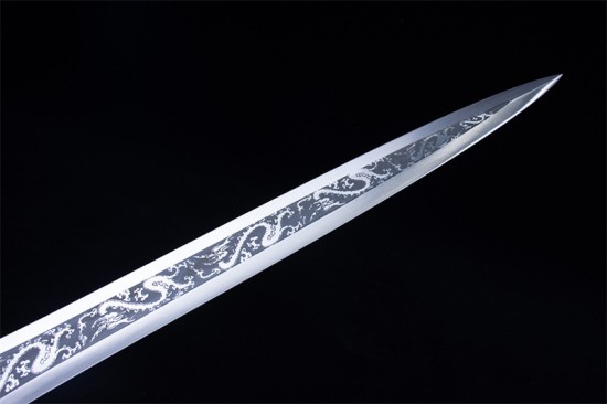Longquan sword handmade forging modern integrated Han sword body collectible blade film and television sword collection process