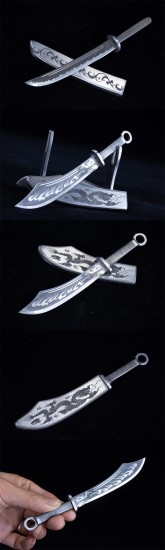 Tea knife eighteen mini blade decoration, play ornament tea needle tool high -end pry tea knife 具