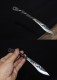 Longquan integrated handmade tea knife stainless steel Pu'er black tea ceremony accessories ancient horse wave flower tea knife kung fu tea set