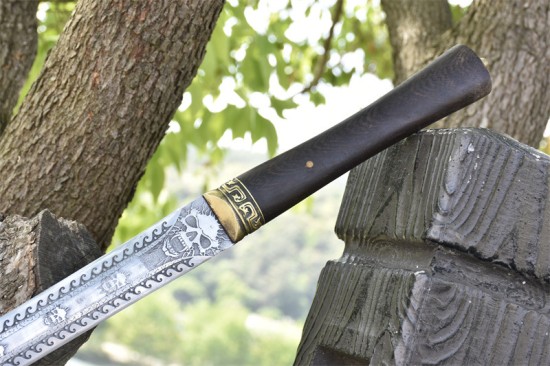 Longquan Han Sword - High Manganese Steel Display