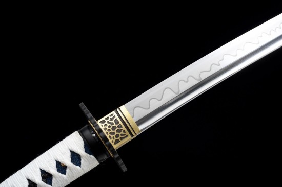Longquan City Sword Manganese Steel forging Pushing Pushing Bai Double Line long Japanese-style imitation knife command knife 376-432