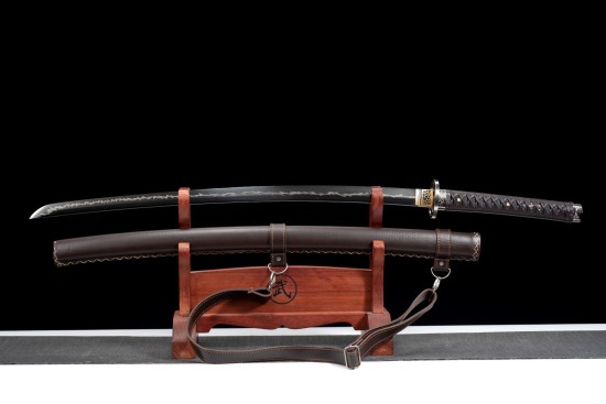 Longquan City Sword and Manganese Steel for Forging Black Back-back long-style Japanese-style imitation sword command knife collectible blade 376-432