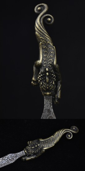 Longquan Pu'er Tea Knife Handmade Copper Black Tea Knife Stainless Steel Tea Kida Tea Cape Cape Cerebage Inherited Traditional Collection