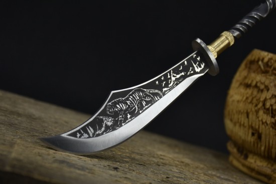 Mini Cold Weapon Integrated Tea Knife Handmade Stainless Steel Pu'er Tea Knife Black Tea Ceremony Accessories Guma Tea Knife Wholesale