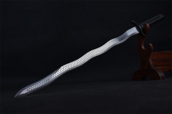 Longquan sword handmade forging all -in -one, sword, bending snake sword film, Tang sword, Tang sword, anti -body collectible blade long sword