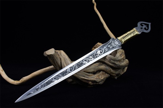 Longquan sword handmade forging modern integrated Han sword body collectible blade film and television sword collection process