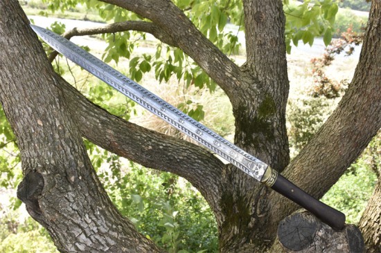 Longquan Han Sword - High Manganese Steel Display