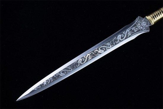 Longquan sword handmade forging modern integrated Han sword body collectible blade film and television sword collection process