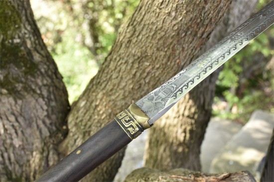 Longquan Han Sword - High Manganese Steel Display