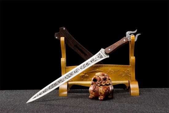Longquan sword handmade forging all -in -one modern six -faced Han sword collectible blade defense short sword craft sword