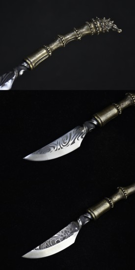 Longquan Pu'er Tea Knife Handmade Copper Black Tea Knife Stainless Steel Tea Kida Tea Cape Cape Cerebage Inherited Traditional Collection