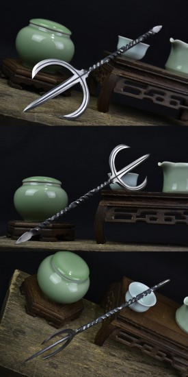 Tea knife tea cake prying knife Pu'er tea knife kung fu tea set stainless steel handmade tea cone integrated mini blade