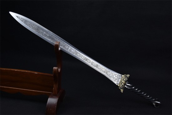 Longquan sword handmade forging one -in -one spring and six sides of spring and autumn Han swords and television long sword collectible blade sword collections