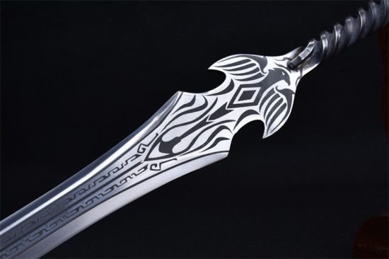 Longquan sword handmade forging integrated stainless steel sword film television Han sword body anti -body collectible blade crafts