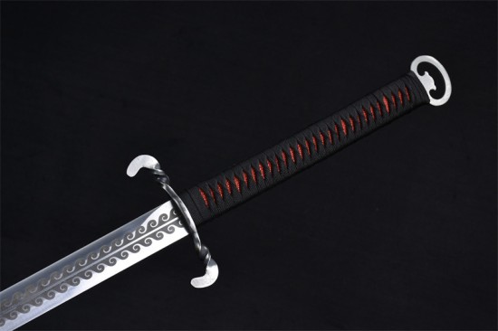Longquan Sword Handmade Forging Stainless Steel Ring Sword Film and Television Long Sword Cold Weapon Samurai Sword Article