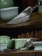 Longquan integrated handmade tea knife stainless steel Pu'er black tea ceremony accessories ancient horse wave flower tea knife kung fu tea set
