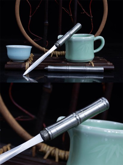 Tea knife and tea needle tea ceremony tool high -end pry tea knife tool eighteen mini blade decorative ornaments