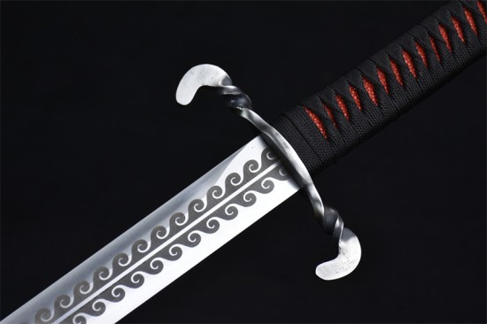 Longquan Sword Handmade Forging Stainless Steel Ring Sword Film and Television Long Sword Cold Weapon Samurai Sword Article