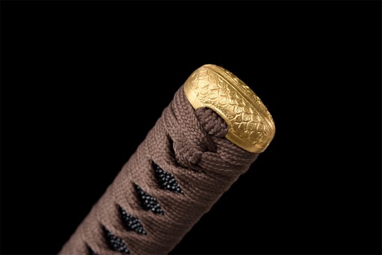 Longquan City Sword Hundred Refine Tattipure Forging Copper Basic Blue Japanese Research Sword Command Knife 376-432