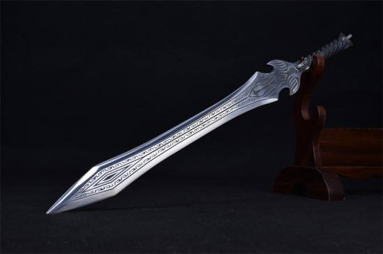 Longquan sword handmade forging integrated stainless steel sword film television Han sword body anti -body collectible blade crafts