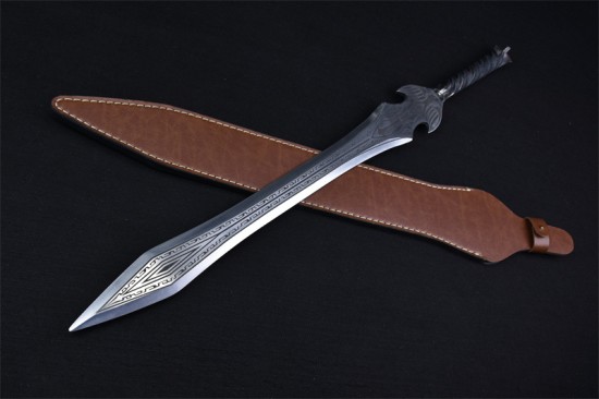 Longquan sword handmade forging integrated stainless steel sword film television Han sword body anti -body collectible blade crafts