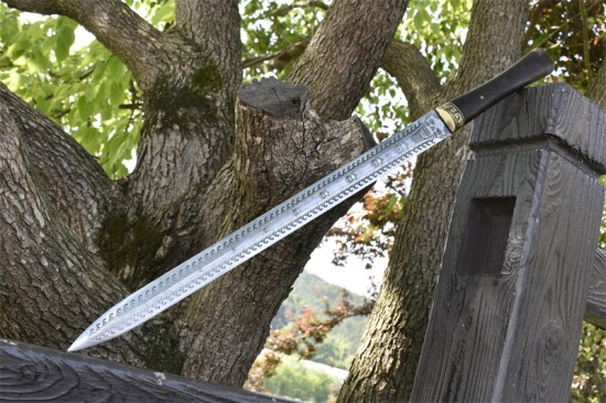 Longquan Han Sword - High Manganese Steel Display