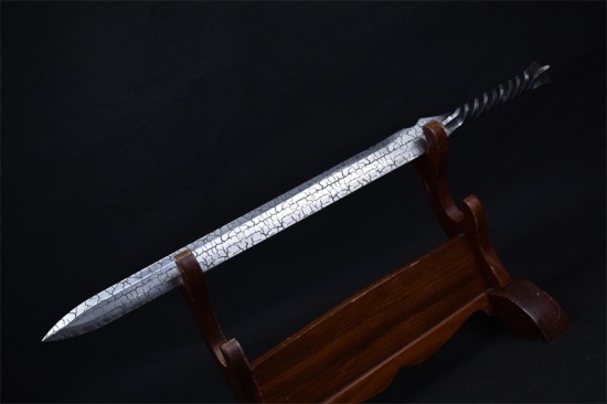 Longquan sword handmade forging integrated cracks, sword film, Han sword Tang sword Tang sword collectible blade long sword decoration