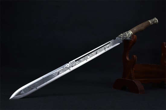 Longquan City Sword Handmade Forging Together Sword Film and Television Long Sword Defense Cold Weapon Tang Sword Crafts