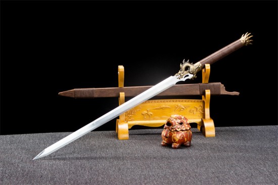 Longquan sword handmade forging six -faced Han sword modern all -in -one collectible blade Changjian Town House craftsmanship sword