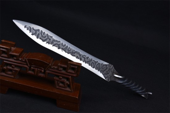 Longquan City Sword Handmade Forging Together Short Sword Film Television Han Sword Defense Cold Weapon Sword Craft