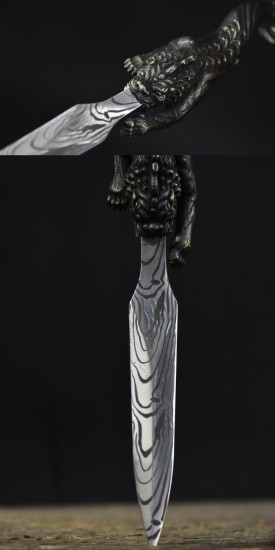 Longquan Pu'er Tea Knife Handmade Copper Black Tea Knife Stainless Steel Tea Kida Tea Cape Cape Cerebage Inherited Traditional Collection