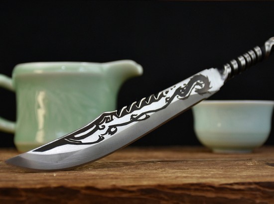 One -in -one tea knife Longquan tea knife handmade stainless steel Pu'er tea knife black tea channel accessories Guma tea knife kung fu tea set