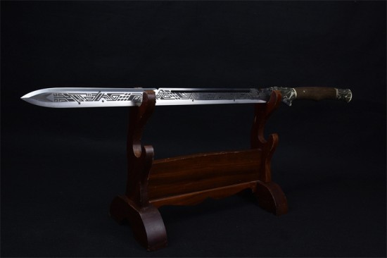 Longquan City Sword Handmade Forging Together Sword Film and Television Long Sword Defense Cold Weapon Tang Sword Crafts