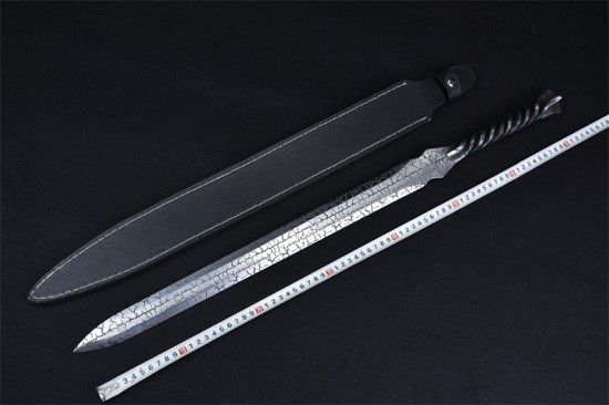 Longquan sword handmade forging integrated cracks, sword film, Han sword Tang sword Tang sword collectible blade long sword decoration