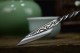 Longquan integrated handmade tea knife stainless steel Pu'er black tea ceremony accessories ancient horse wave flower tea knife kung fu tea set