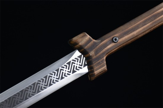Douyin same Longquan sword handmade forging all -in -one wooden handle six sides Tang sword sword sword sword collectible blade