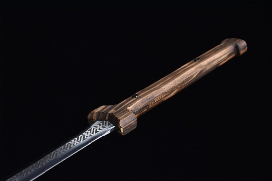 Douyin same Longquan sword handmade forging all -in -one wooden handle six sides Tang sword sword sword sword collectible blade