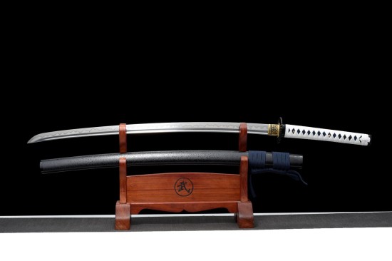 Longquan City Sword Manganese Steel forging Pushing Pushing Bai Double Line long Japanese-style imitation knife command knife 376-432