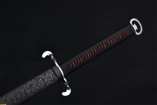 Longquan Sword Handmade Forging Stainless Steel Ring Sword Film and Television Long Sword Cold Weapon Samurai Sword Article