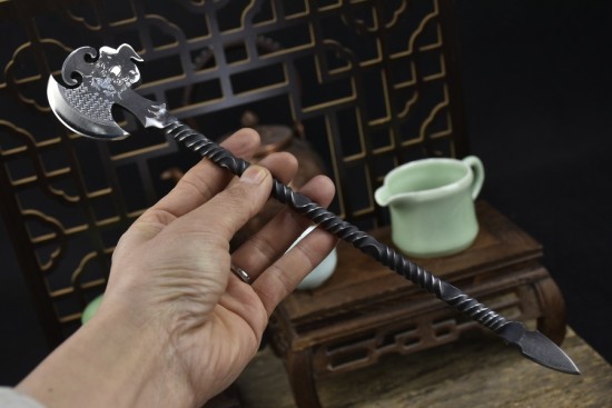 Longquan forging tea knife pure handmade tea needle ax steel Pu'er tea sword accessories accessories black tea collection