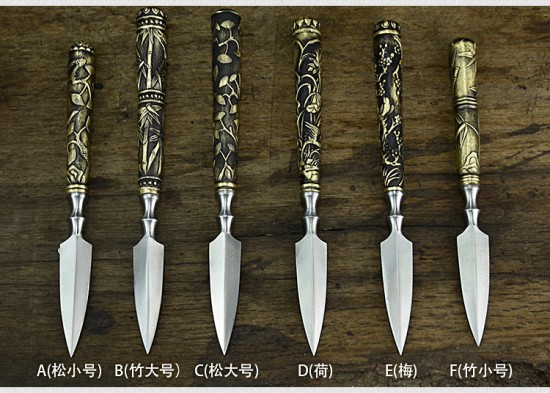 Longquan tea knife handmade tea knife stainless steel Pu'er tea knife black tea knife accessories ancient horse tea knife kung fu tea set