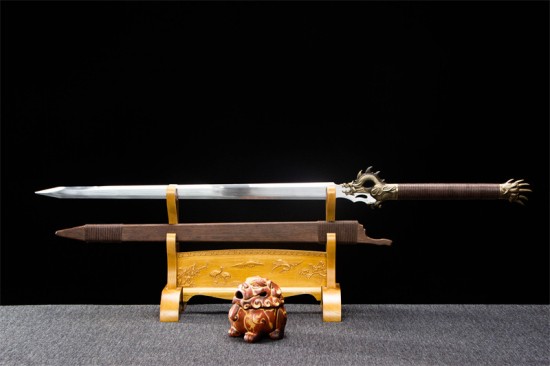 Longquan sword handmade forging six -faced Han sword modern all -in -one collectible blade Changjian Town House craftsmanship sword