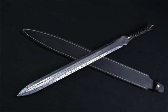 Longquan sword handmade forging integrated cracks, sword film, Han sword Tang sword Tang sword collectible blade long sword decoration