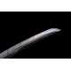 260813-1 Damascus pattern small black ball short sword
