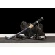 260813-1 Damascus pattern small black ball short sword