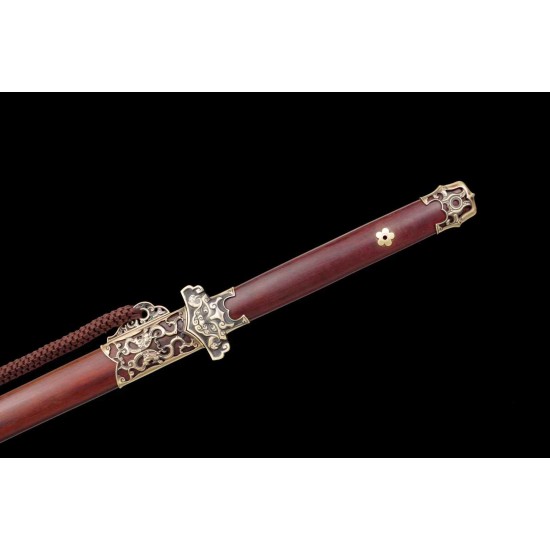 Copper-fitted Twisted-grain Tang Sword 