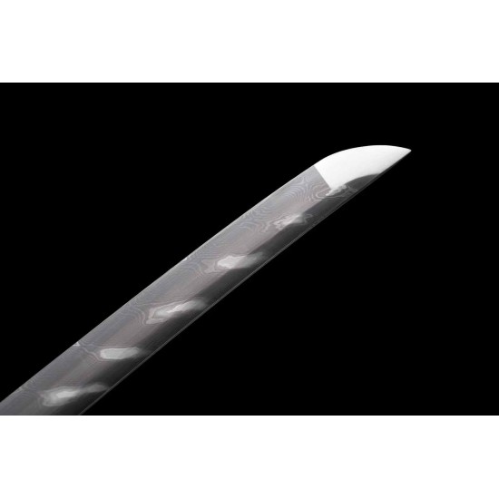 Samurai Sword with Twisted Damascus Pattern 
