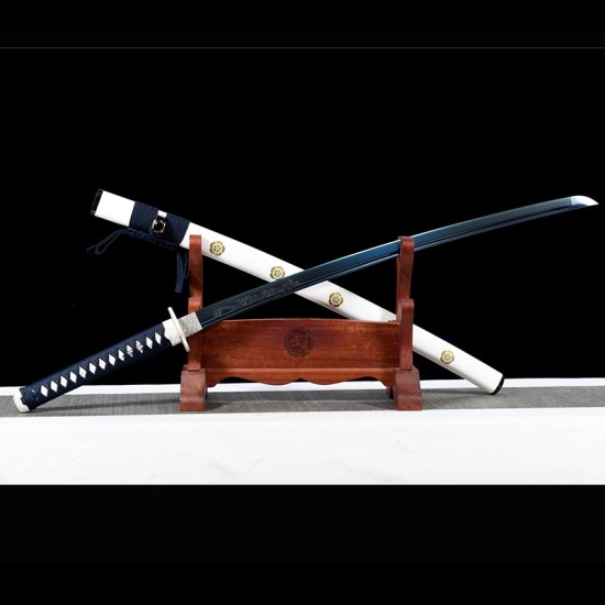 katana 005 Baked blue white dragen high manganese steel